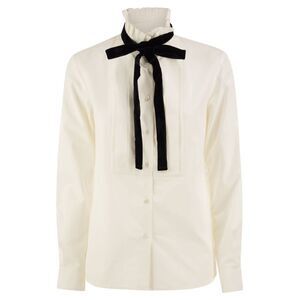 Weekend Maxmara Women Wkiaceto - Pure Cotton Shirt With Jabot